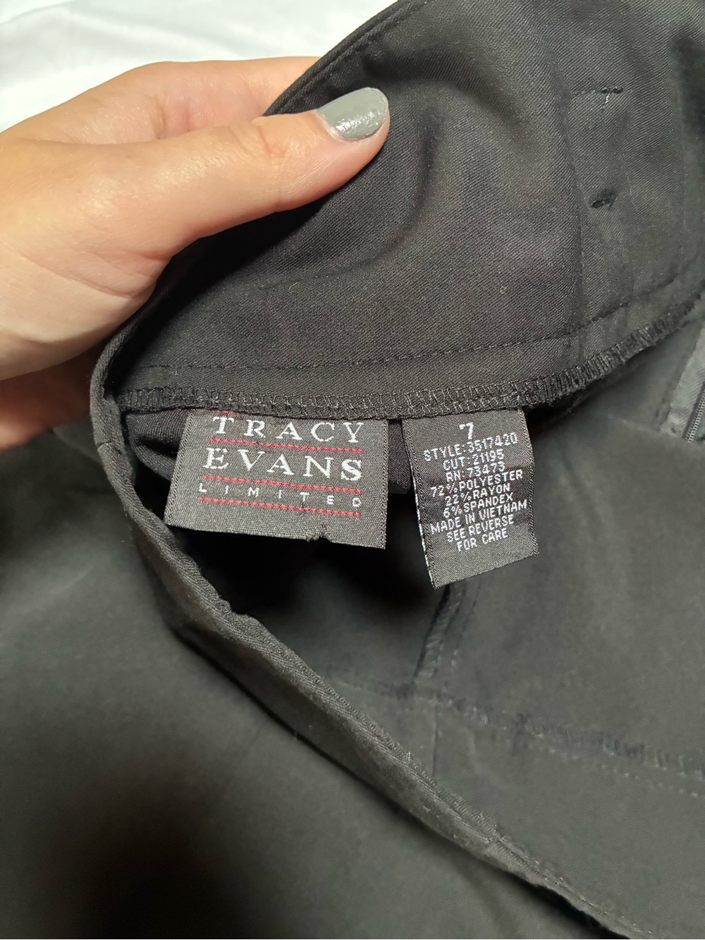 Tracy Evans Women’s Elegant Black A-Line Skirt Size 7 - Picture 8 of 12